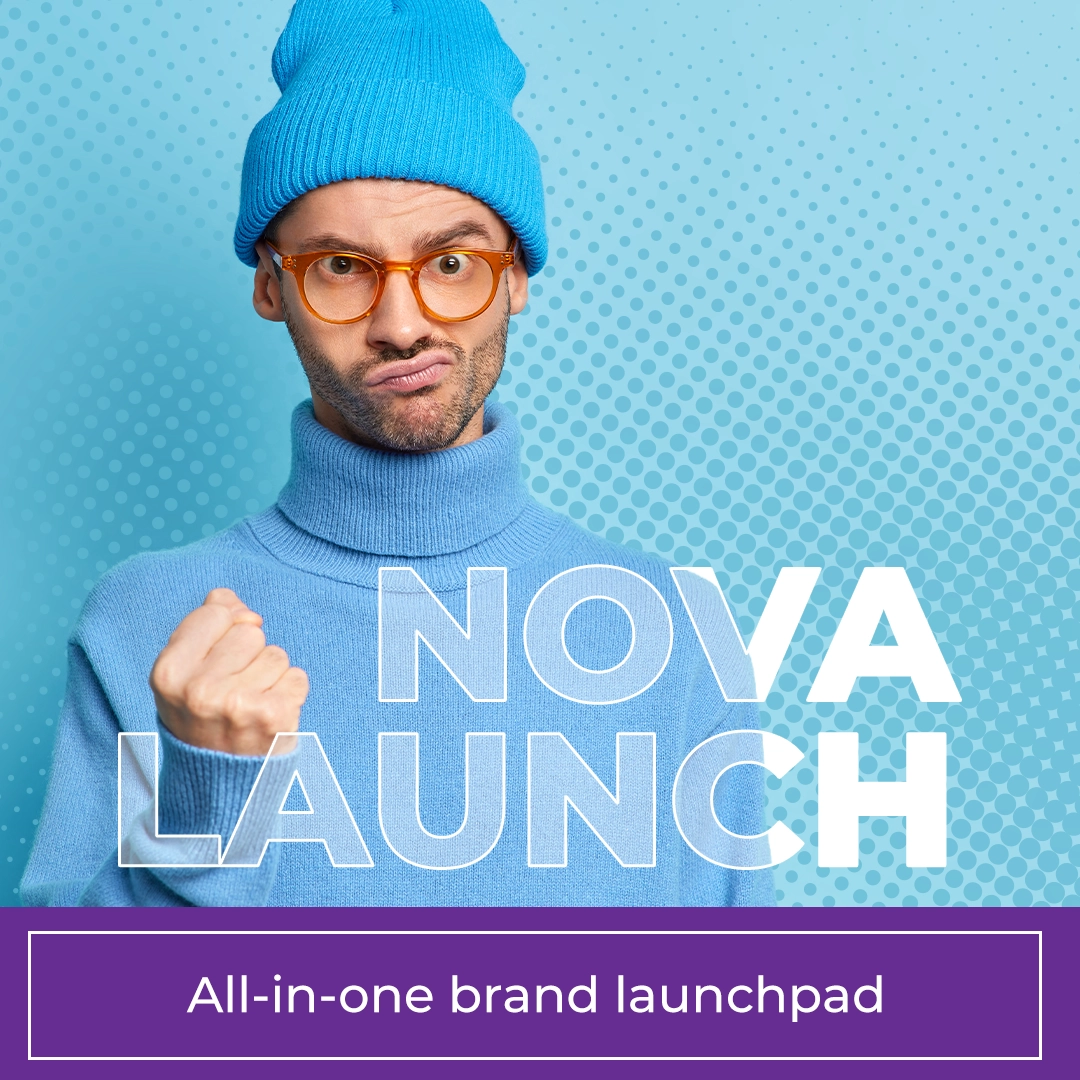 A man with a woolen beanie on making a funny facial expression